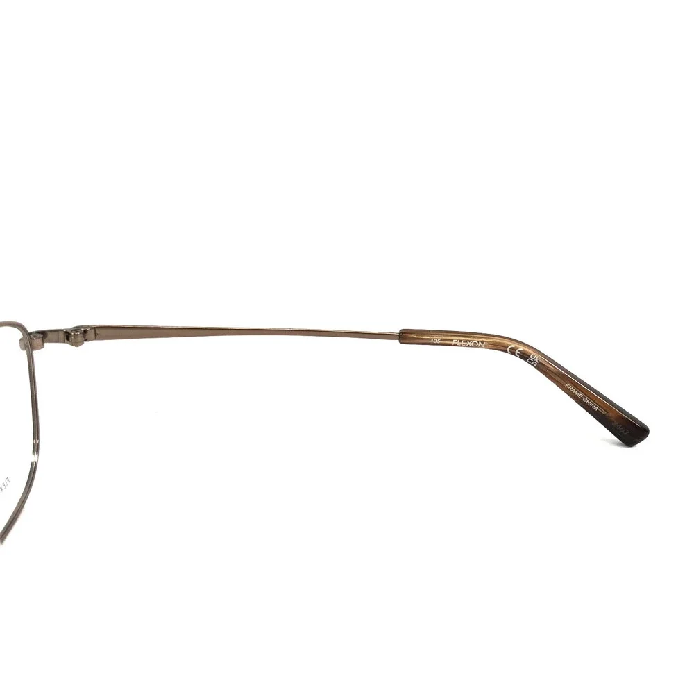 Flexon Eyeglasses Frames W3038 232 Shiny Taupe Brown Cat Eye Titanium 52-18-135
